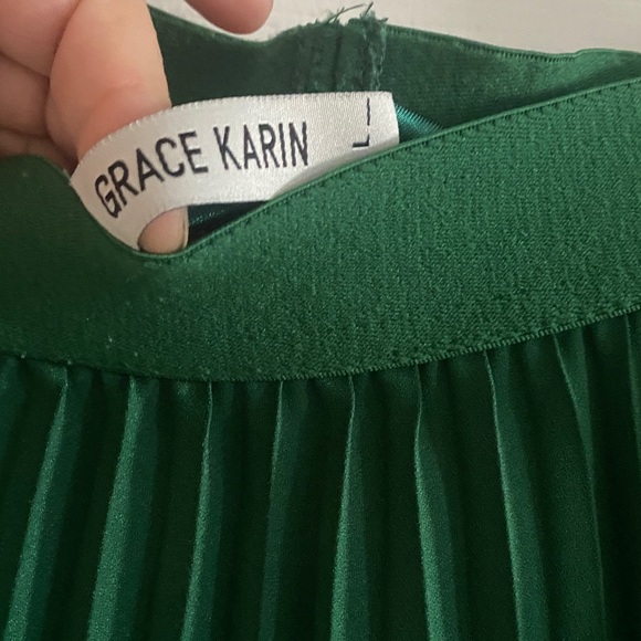 Grace Karin Deep Green A-Line Skirt - Picture 2 of 5
